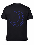 Crescent Moon Graphic T-Shirt - Black