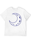 Crescent Moon Graphic T-Shirt - Black