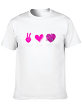 Peace Love Crochet Black T-Shirt