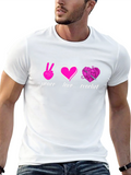 Peace Love Crochet Black T-Shirt