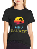 Aloha Beachest Graphic Tee - Tropical Vibes