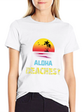 Aloha Beachest Graphic Tee - Tropical Vibes