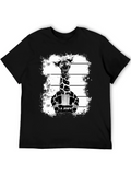 Giraffe Mugshot Graphic Tee - Funky Animal T-Shirt