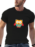 Whimsical Owl Graphic Tee - Fun & Stylish