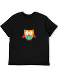 Whimsical Owl Graphic Tee - Fun & Stylish