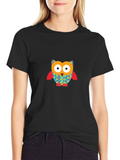 Whimsical Owl Graphic Tee - Fun & Stylish