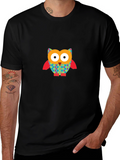 Whimsical Owl Graphic Tee - Fun & Stylish
