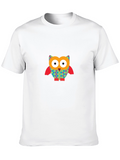 Whimsical Owl Graphic Tee - Fun & Stylish