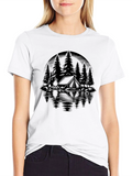 Camping Scene Black Graphic Tee