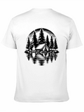 Camping Scene Black Graphic Tee