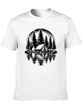 Camping Scene Black Graphic Tee