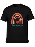 Personalized Rainbow Heart T-Shirt