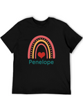 Personalized Rainbow Heart T-Shirt