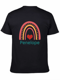 Personalized Rainbow Heart T-Shirt