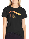 Cuba Map T-Shirt - Unique Travel Souvenir