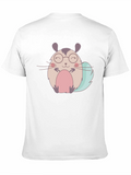 Cute Cartoon Hamster Black T-Shirt