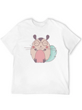 Cute Cartoon Hamster Black T-Shirt
