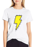 Black Tee with Lightning Bolt Patch