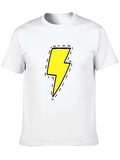 Black Tee with Lightning Bolt Patch