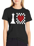 Chess Heart T-Shirt - I Love Chess