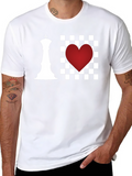 Chess Heart T-Shirt - I Love Chess