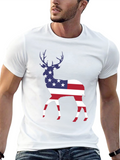 American Flag Deer T-Shirt - Patriotic Style