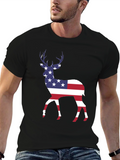 American Flag Deer T-Shirt - Patriotic Style