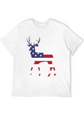 American Flag Deer T-Shirt - Patriotic Style