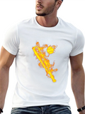 Flaming Baseball Bat Graphic Tee