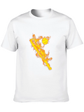 Flaming Baseball Bat Graphic Tee