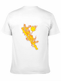Flaming Baseball Bat Graphic Tee