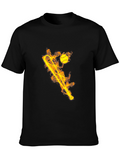Flaming Baseball Bat Graphic Tee