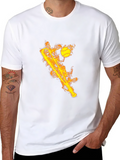 Flaming Baseball Bat Graphic Tee