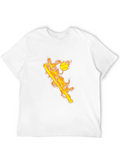Flaming Baseball Bat Graphic Tee