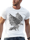Eagle Graphic Print Black T-Shirt