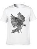 Eagle Graphic Print Black T-Shirt