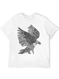 Eagle Graphic Print Black T-Shirt