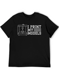 I Print My Models 3D Printer T-Shirt - Black
