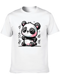 Cute Panda Sketch Graphic T-Shirt