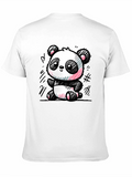 Cute Panda Sketch Graphic T-Shirt