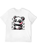 Cute Panda Sketch Graphic T-Shirt