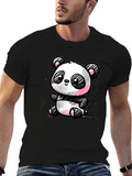 Cute Panda Sketch Graphic T-Shirt