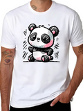 Cute Panda Sketch Graphic T-Shirt
