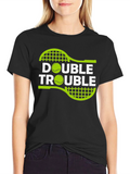 Double Trouble Tennis Graphic T-Shirt