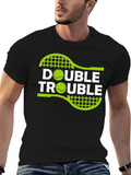 Double Trouble Tennis Graphic T-Shirt