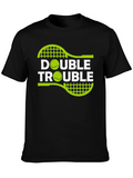 Double Trouble Tennis Graphic T-Shirt
