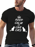 Keep Calm and Love Cats Graphic Tee