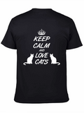 Keep Calm and Love Cats Graphic Tee