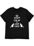 Keep Calm and Love Cats Graphic Tee