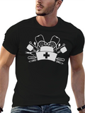 Nurse Graphic Tee - Black Cotton Blend